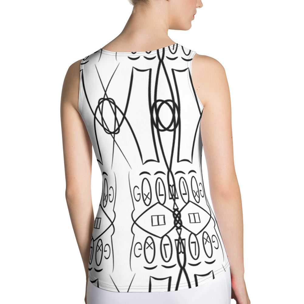 GXLD BLACK BUNNY Sublimation Cut & Sew Tank Top