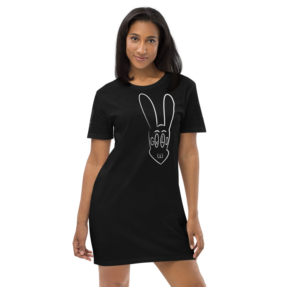 GXLD WHITE BUNNY cotton t-shirt dress